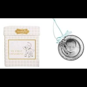 Mud Pie Boy First Christmas Ornament, Blue or Pink
